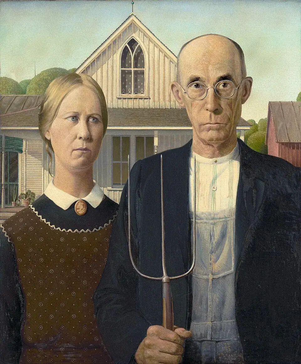 American Gothic by Grant Wood, 1930