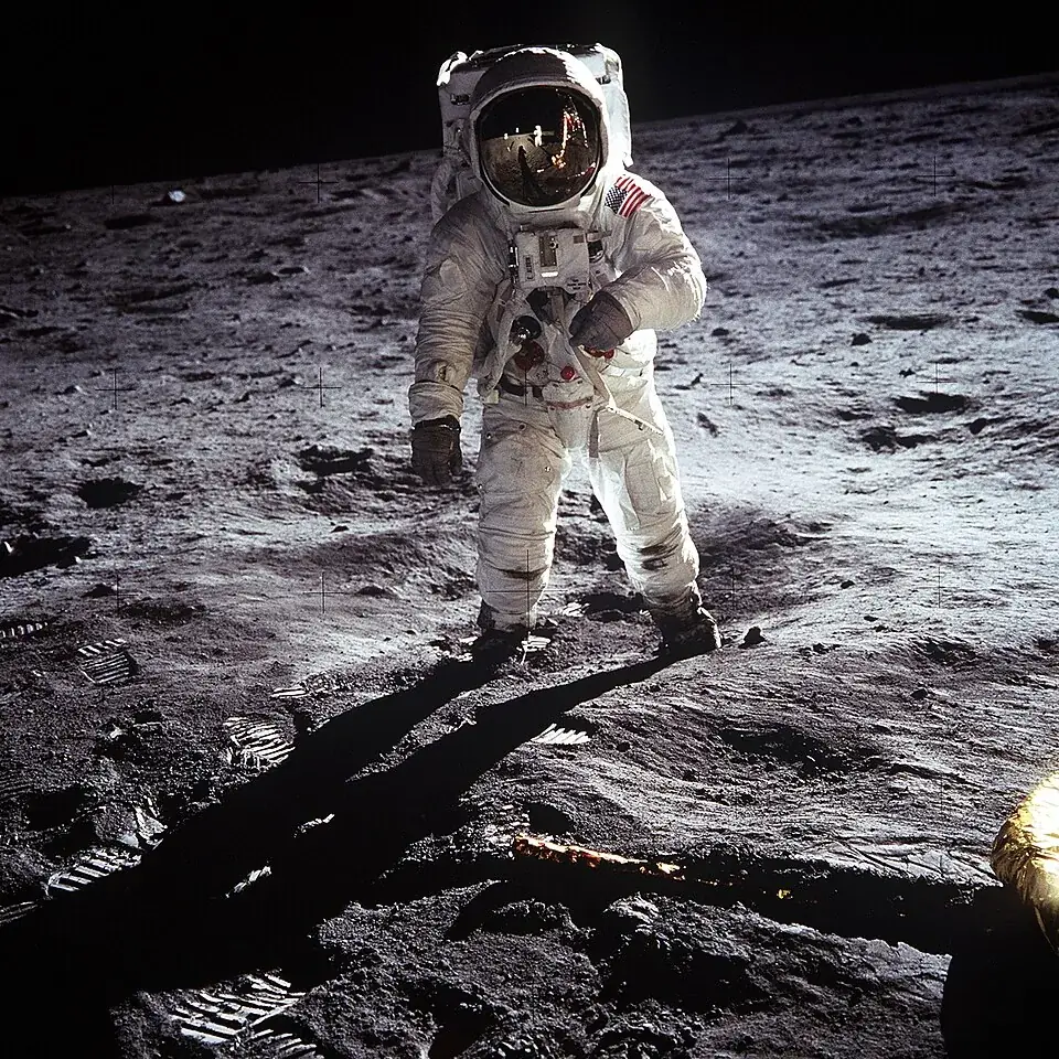 Buzz Aldrin on the Moon by NASA / Neil Armstrong, 1969