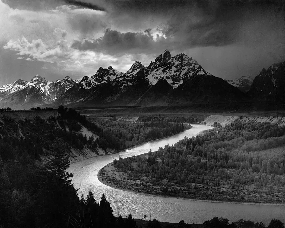 The Tetons and the Snake River by Ansel Adams, 1942