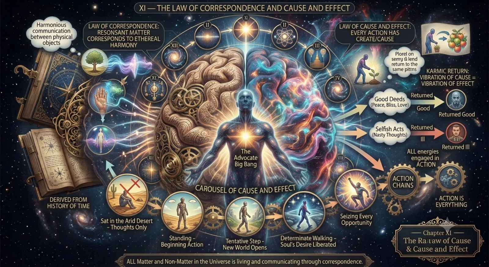 XI — The Law of Correspondence and Cause and Effect