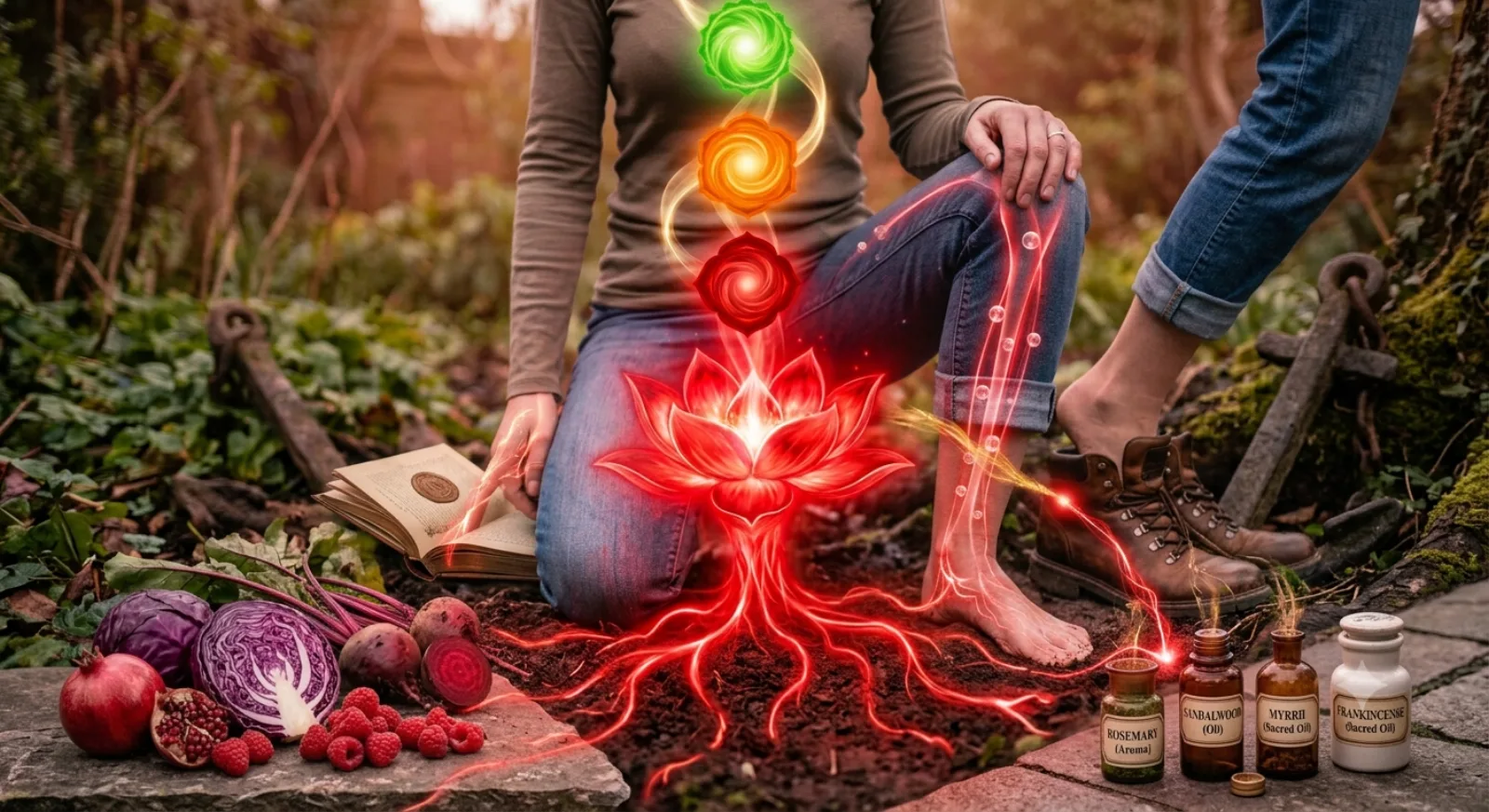 XXX — Root Chakra – Walking, Oils, and Diet