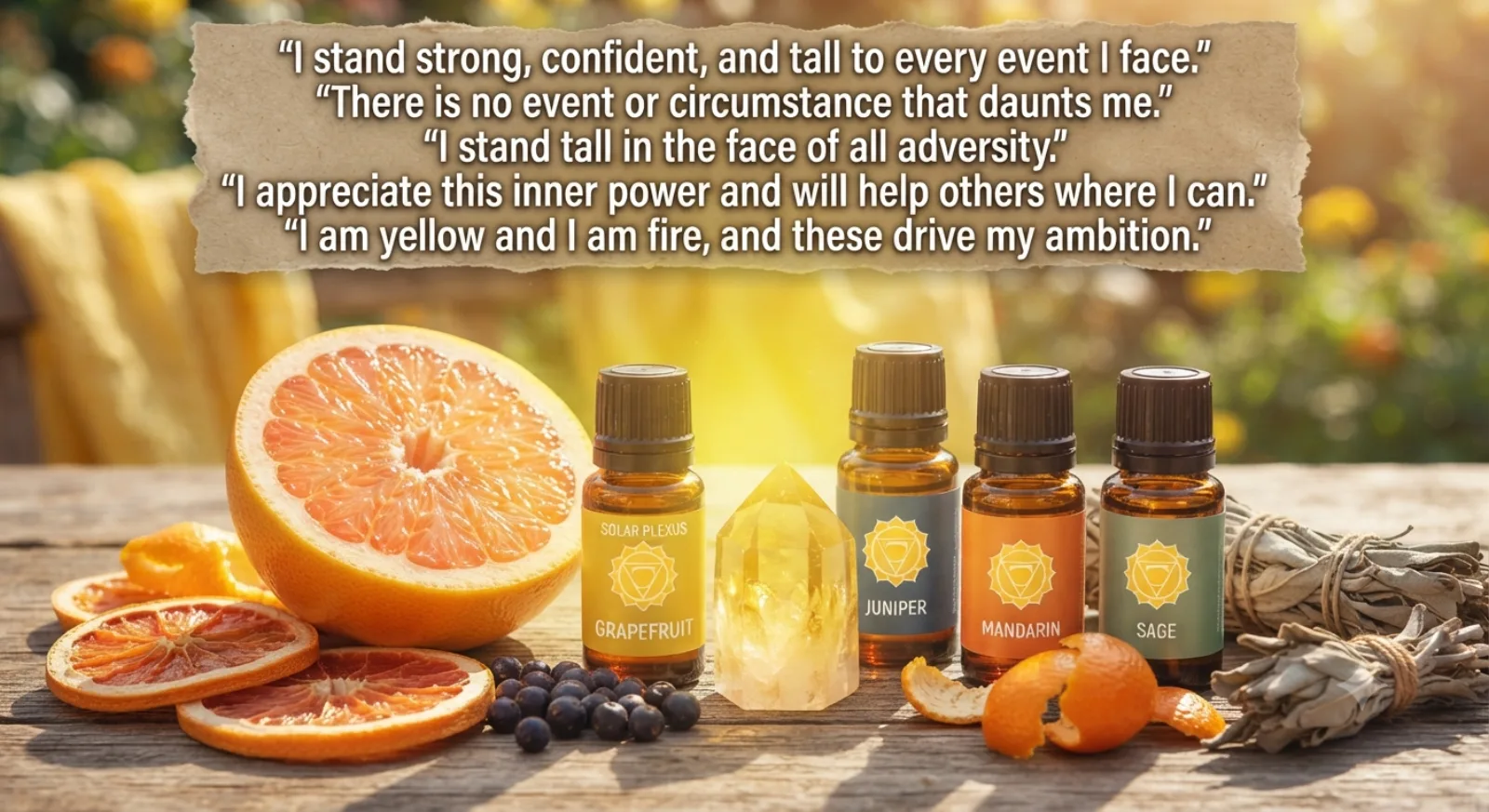 XXXVII — Solar Plexus – Oils and Affirmations