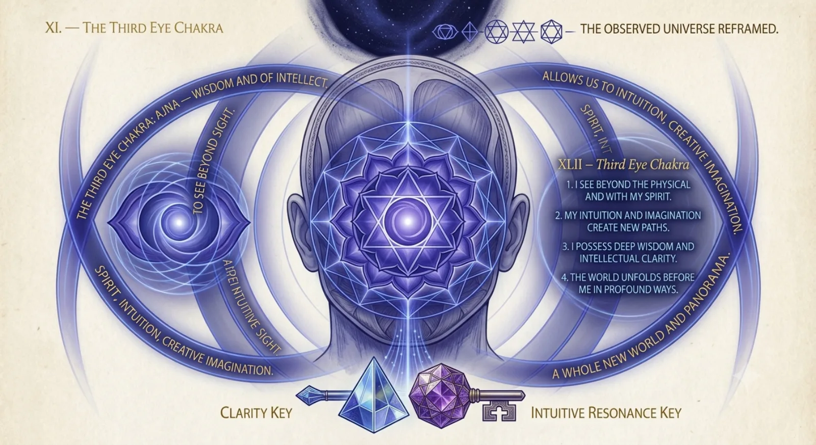 XLIII — Third Eye Chakra – Colour and Affirmations