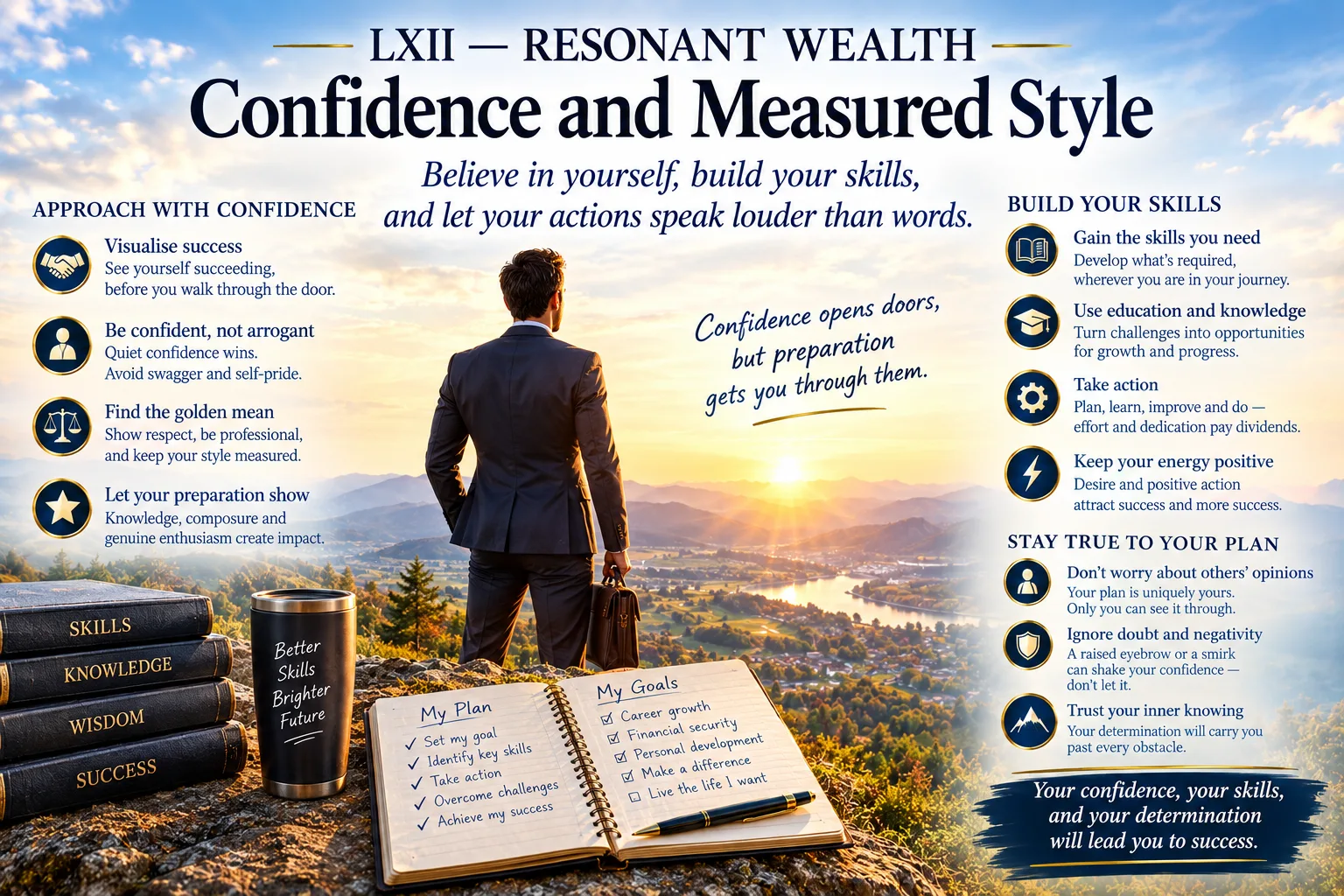 LXII — Resonant Wealth – Confidence and Measured Style