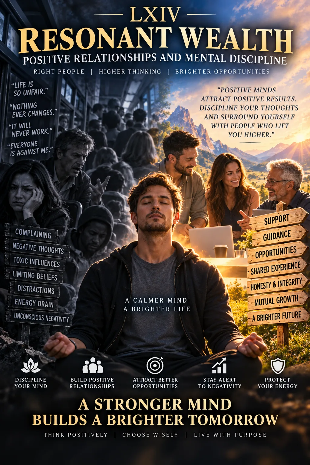 LXIV — Resonant Wealth – Positive Relationships and Mental Discipline